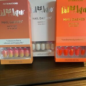 Nail Dashes, 3 sets. Brand new in boxes.